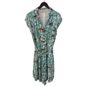 Maeve Catherine Tiger Shirt Dress Size 12